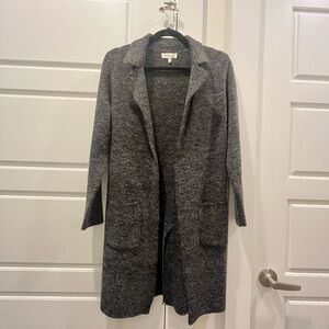 Grey sweater long coat